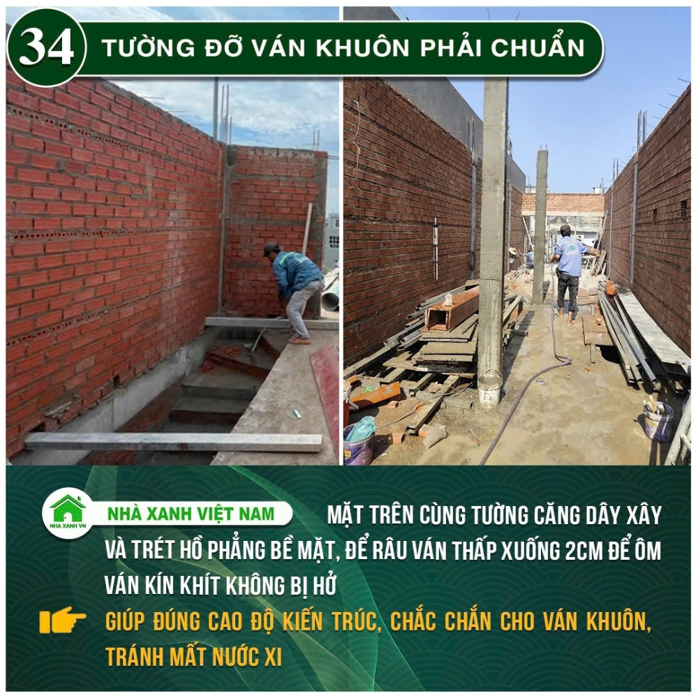 #77 Biện pháp thi công và Quy Trình bắt buộc trong thi công 111 Tường đỡ ván khuôn phải chuẩn