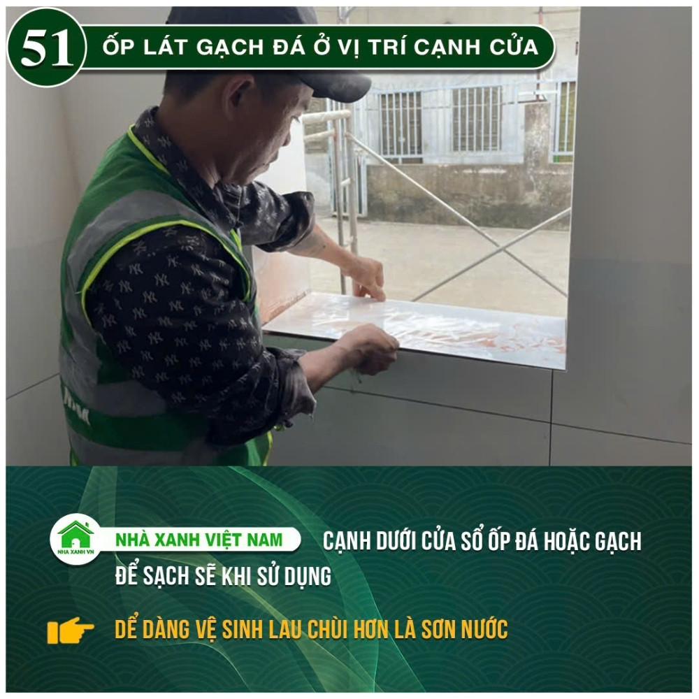 #77 Biện pháp thi công và Quy Trình bắt buộc trong thi công 128 Ốp lạt gạch đá ở vị trí cạnh cửa