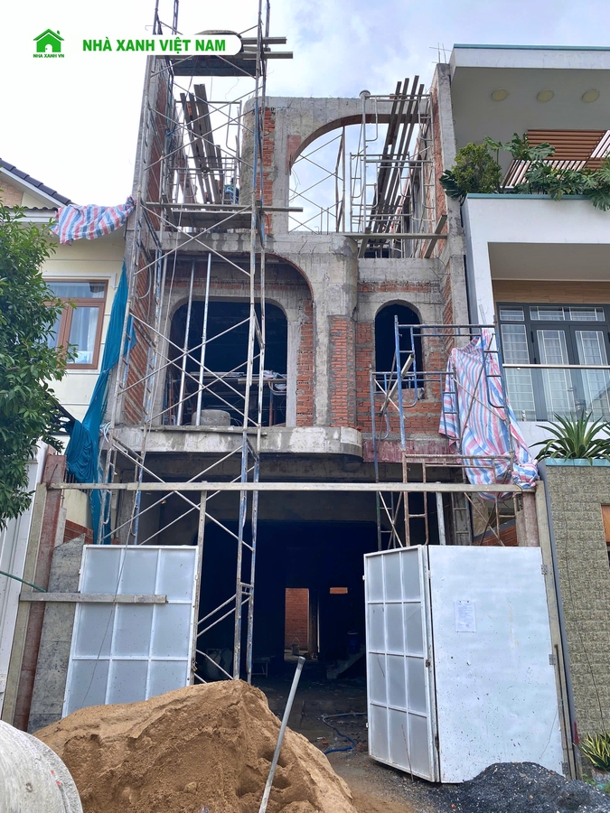 Hình ảnh ngôi nhà sắp hoàn thiện phần thô