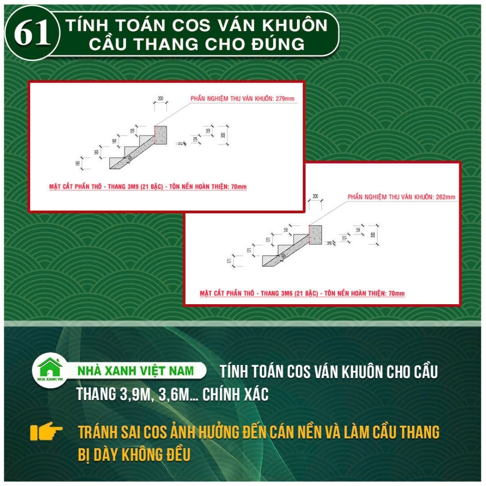 #77 Biện pháp thi công và Quy Trình bắt buộc trong thi công 138 Tính toán cos ván khuôn cầu thang cho đúng