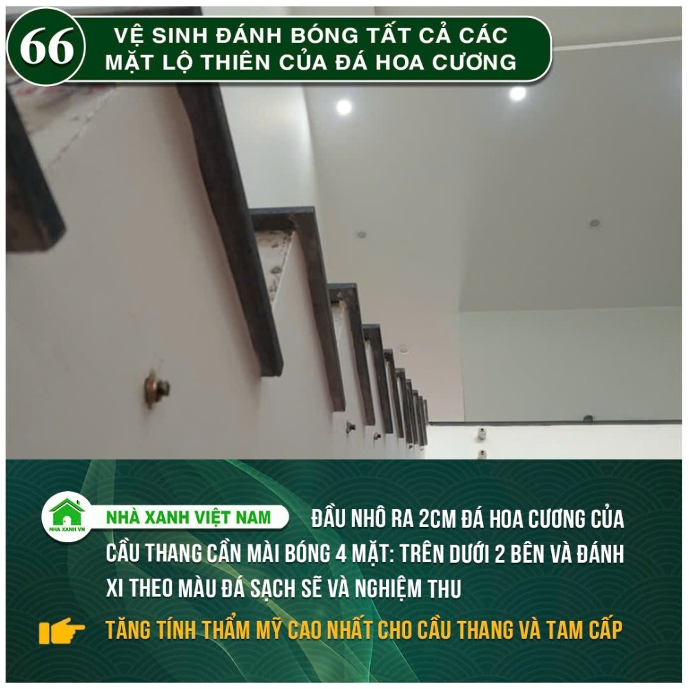 #77 Biện pháp thi công và Quy Trình bắt buộc trong thi công 143 Vệ sinh đánh bóng tất cả các mặt lộ thiên của đá hoa cương