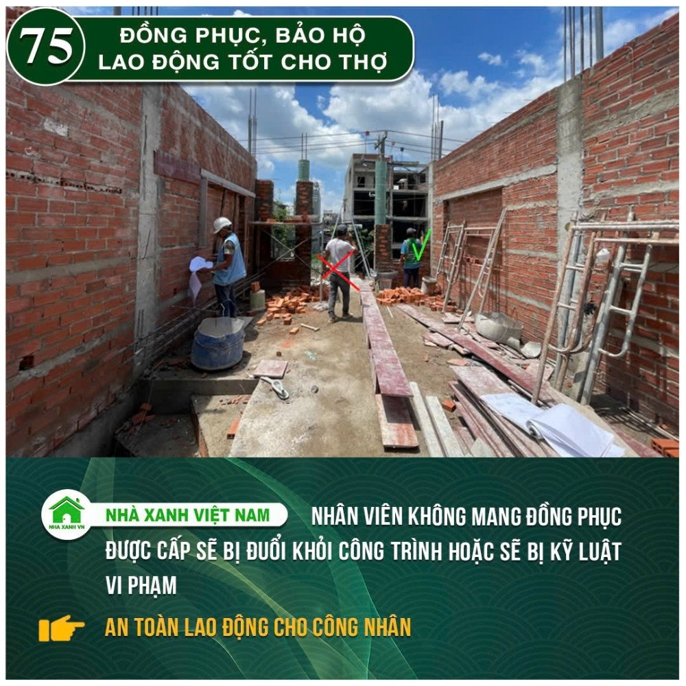 #77 Biện pháp thi công và Quy Trình bắt buộc trong thi công 152 Đồng phục, bảo hộ lao động tốt cho thợ