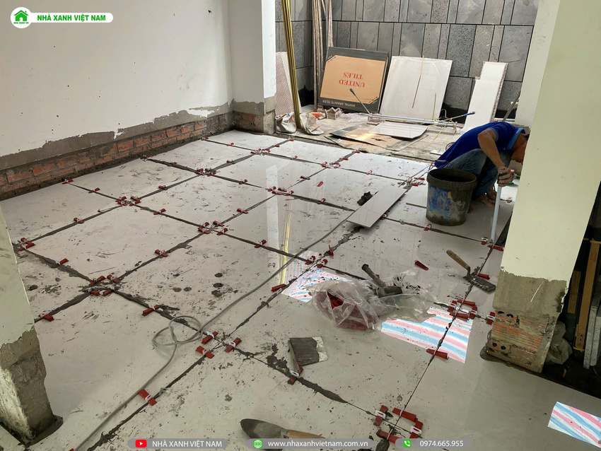 Công tác thi công lát gạch nền
