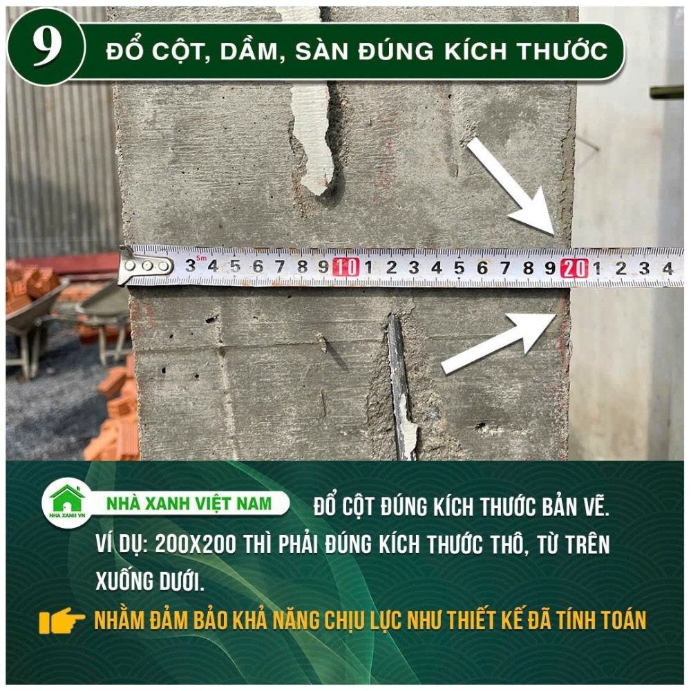 #77 Biện pháp thi công và Quy Trình bắt buộc trong thi công 86 Đổ cột, Dầm, Sàn đúng kích thước