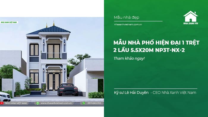 Mẫu nhà 1 trệt 1 lầu mái Nhật 6x16,5m 3 phòng ngủ NP2T-NX-11 15 nha 1 tret 1 lau mai nhat 6X16 5m