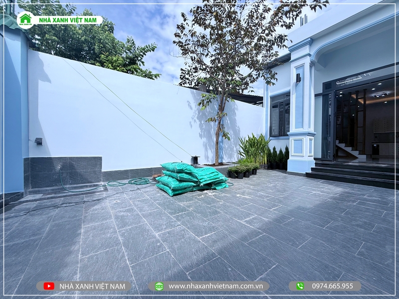 Mẫu nhà 1 trệt 1 lầu mái Nhật 6x16,5m 3 phòng ngủ NP2T-NX-11 67 Hình ảnh hoàn thiện sân vườn