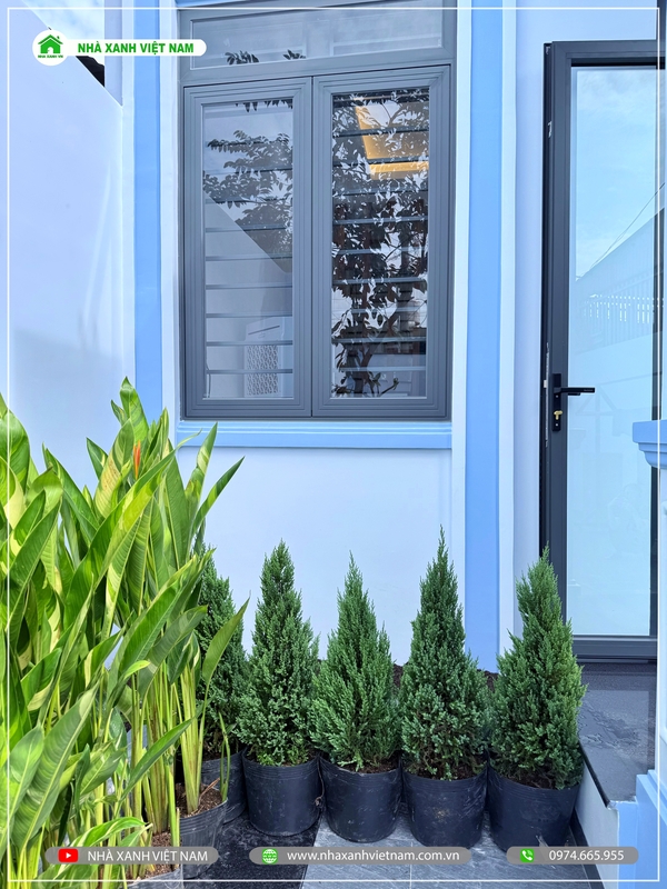 Mẫu nhà 1 trệt 1 lầu mái Nhật 6x16,5m 3 phòng ngủ NP2T-NX-11 68 Hình ảnh hoàn thiện sân vườn - 2