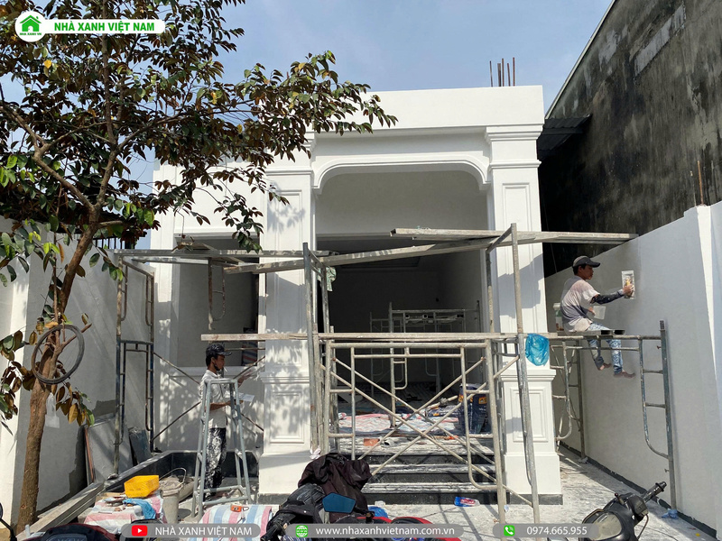 Mẫu nhà 1 trệt 1 lầu mái Nhật 6x16,5m 3 phòng ngủ NP2T-NX-11 65 Căn nhà đang trong giai đoạn hoàn thiện