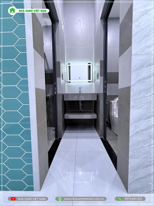 Mẫu nhà 1 trệt 1 lầu mái Nhật 6x16,5m 3 phòng ngủ NP2T-NX-11 81 Hình ảnh hoàn thiện phòng vệ sinh - view 1