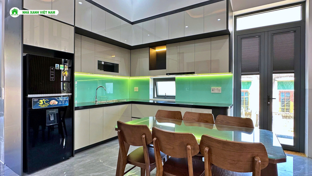 Mẫu nhà cấp 4 mái Nhật đẹp 9.3x17m NCB-202502 97 Căn bếp hoàn thiện - view 1