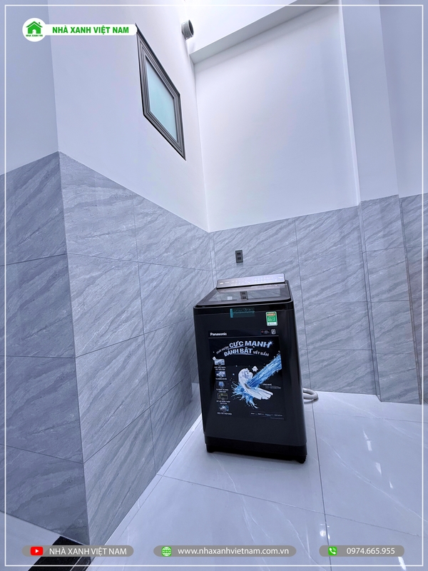 Mẫu nhà 1 trệt 1 lầu mái Nhật 6x16,5m 3 phòng ngủ NP2T-NX-11 86 Hình ảnh hoàn thiện phòng giặt phơi