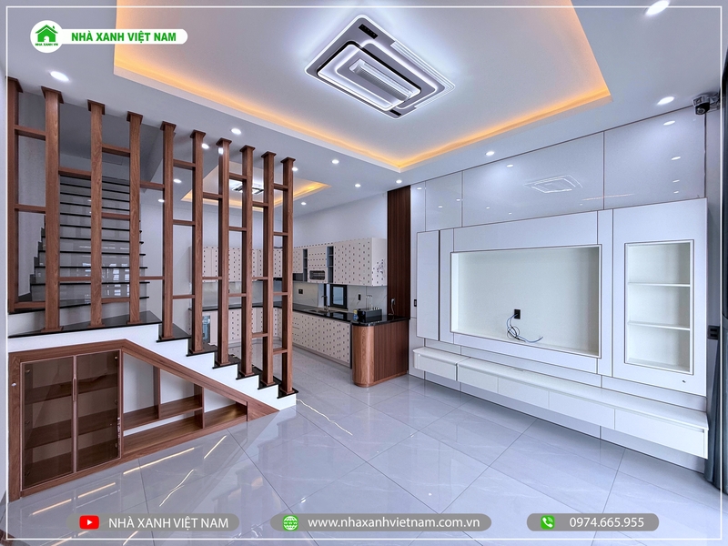 Mẫu nhà 1 trệt 1 lầu mái Nhật 6x16,5m 3 phòng ngủ NP2T-NX-11 71 Hình ảnh hoàn thiện phòng khách - view 2