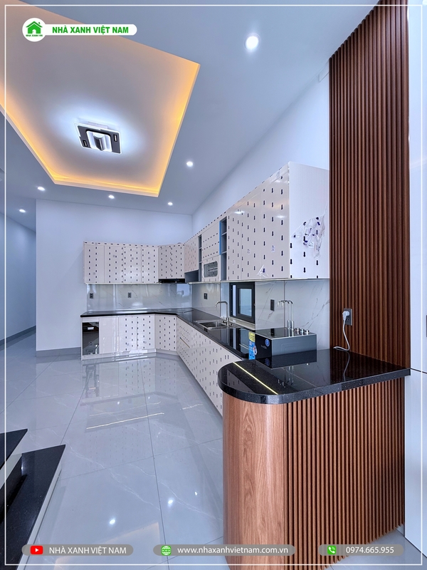 Mẫu nhà 1 trệt 1 lầu mái Nhật 6x16,5m 3 phòng ngủ NP2T-NX-11 76 Hình ảnh hoàn thiện căn bếp - view 1