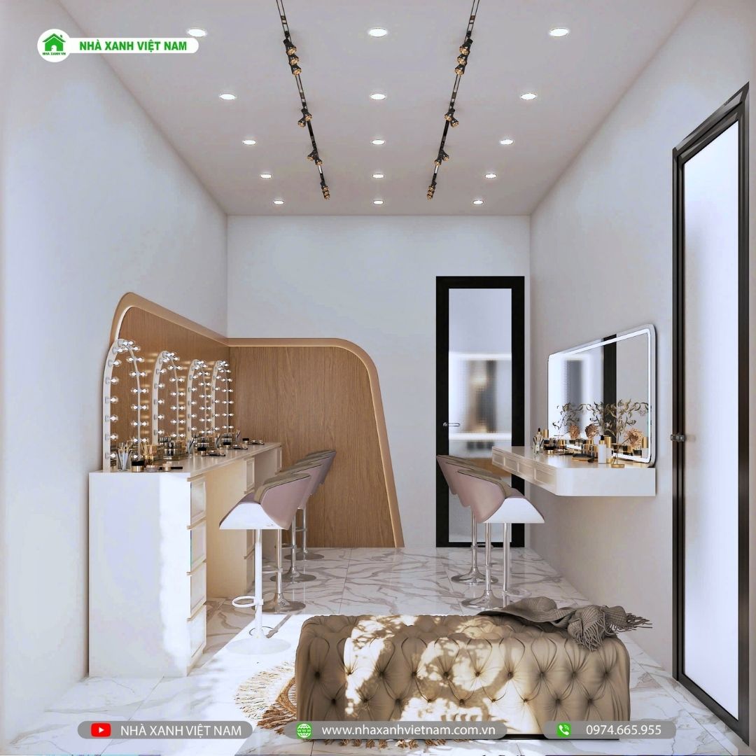Mẫu Nhà 1 trệt 1 lầu 8x18m hiện đại tại Đồng Nai NP2T-NX-13 31 3D nội thất phòng makeup