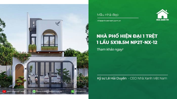 Mẫu nhà phố hiện đại 1 trệt 1 lầu 5x18.5m NP2T-NX-12 13 Mẫu nhà phố hiện đại 1 trệt 1 lầu 5x18.5m tại Đồng Nai