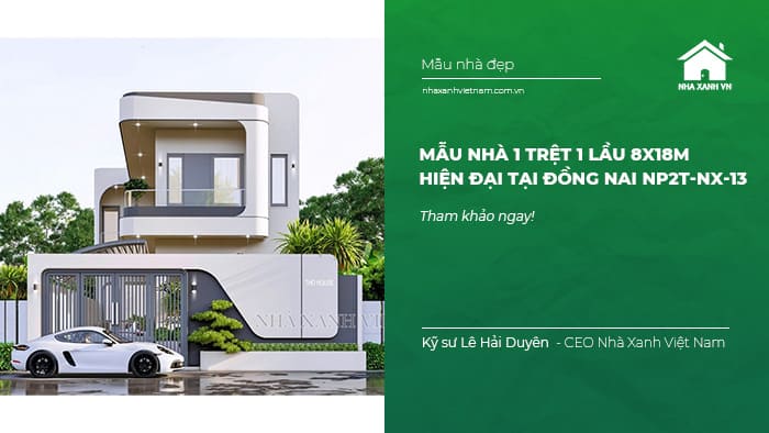 Mẫu Nhà 1 trệt 1 lầu 8x18m hiện đại tại Đồng Nai NP2T-NX-13 12 Mẫu Nhà 1 trệt 1 lầu 8x18m hiện đại tại Đồng Nai NP2T-NX-13