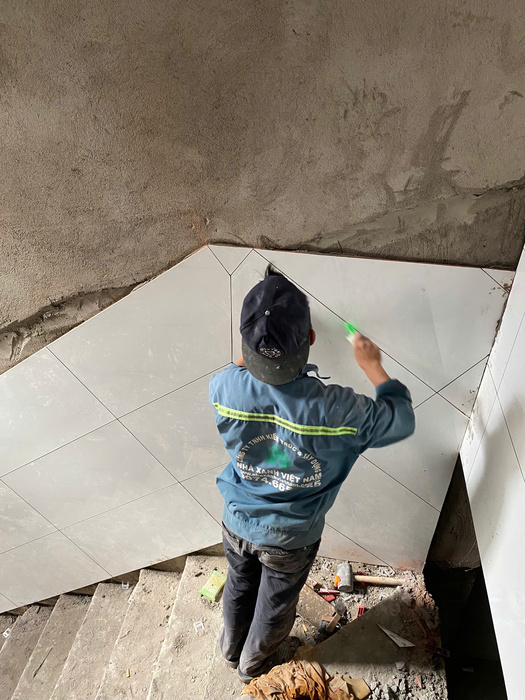 Mẫu nhà phố 2 tầng hiện đại 4x16m tại Biên Hòa NP2T-NX-14 74 Công tác ốp gạch tường