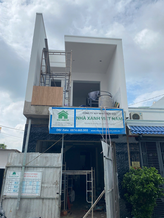 Mẫu nhà phố 2 tầng hiện đại 4x16m tại Biên Hòa NP2T-NX-14 80 Ngoại thất căn nhà chuẩn bị bàn giao