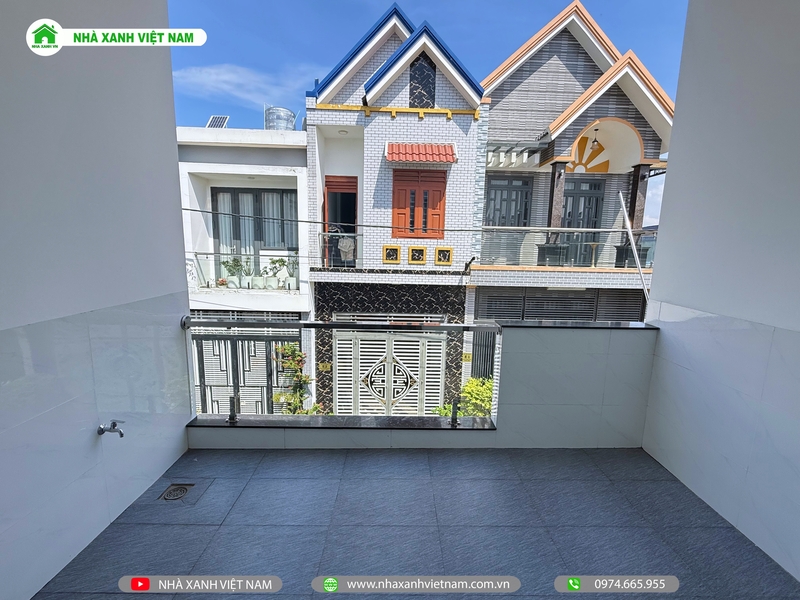 Mẫu nhà phố 2 tầng hiện đại 4x16m tại Biên Hòa NP2T-NX-14 108 Hình ảnh hoàn thiện ban công tầng 2