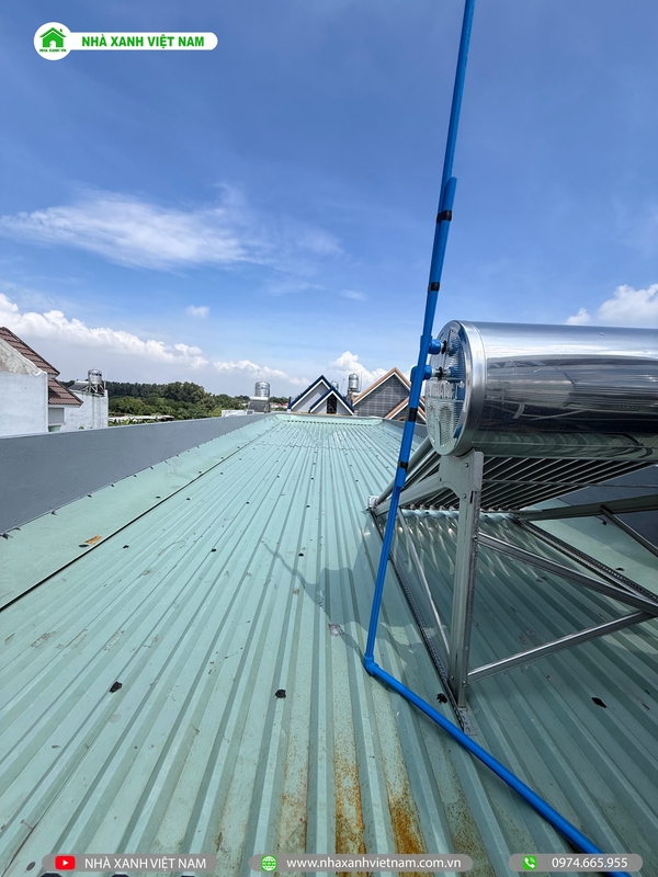 Mẫu nhà phố 2 tầng hiện đại 4x16m tại Biên Hòa NP2T-NX-14 113 Hình ảnh hoàn thiện khu vực sân thượng và mái nhà
