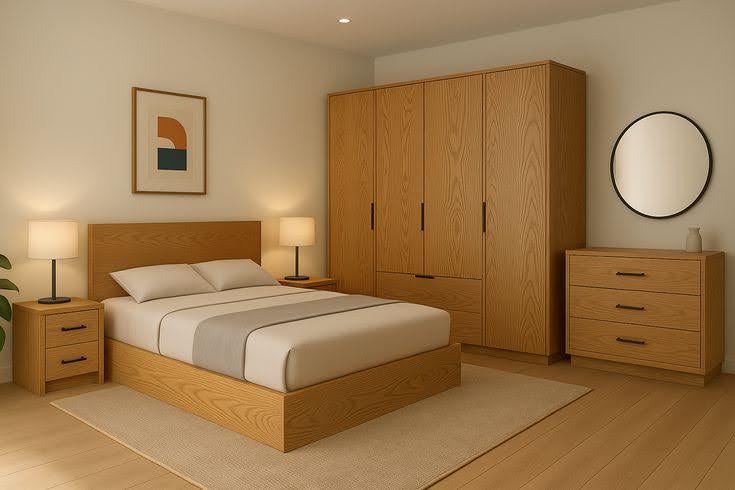 Hướng dẫn cách bố trí tủ quần áo trong phòng ngủ chuẩn phong thuỷ 10 Đặt tủ quần áo đặt cách giường ít nhất 60-90 cm