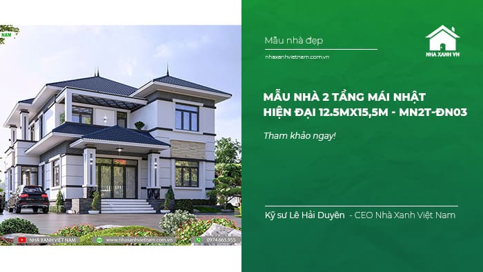 Mẫu nhà 2 tầng mái Nhật hiện đại 12.5mx15.5m - MN2T-ĐN03 31 Mẫu nhà 2 tầng mái Nhật hiện đại 12.5mx15.5m - MN2T-ĐN03