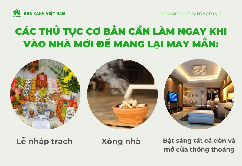 Các thủ tục cơ bản cần làm ngay khi vào nhà mới để mang lại may mắn