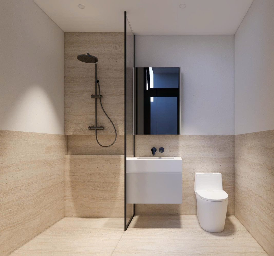 3D nội thất phòng WC - view 1