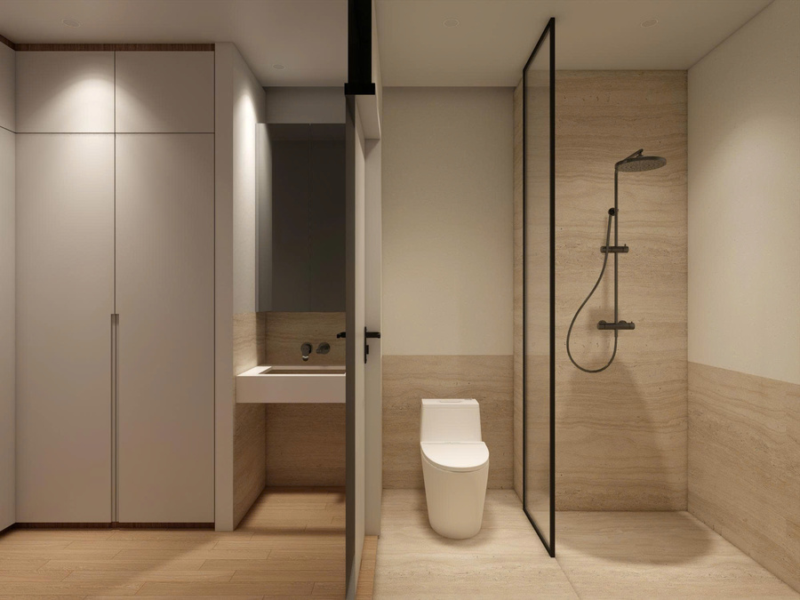 3D nội thất phòng WC - view 2