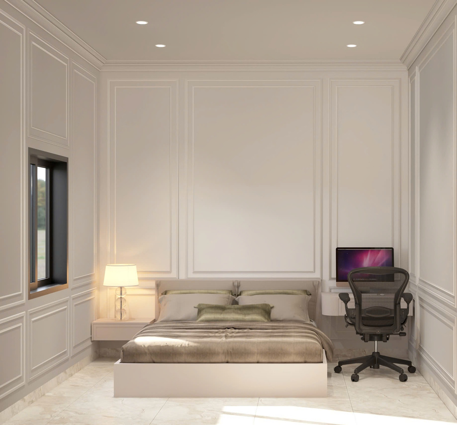 Mẫu nhà 4 tầng 9mx16m tân cổ điển NP4T-NX-8 51 Nội thất phòng ngủ phụ - view 3