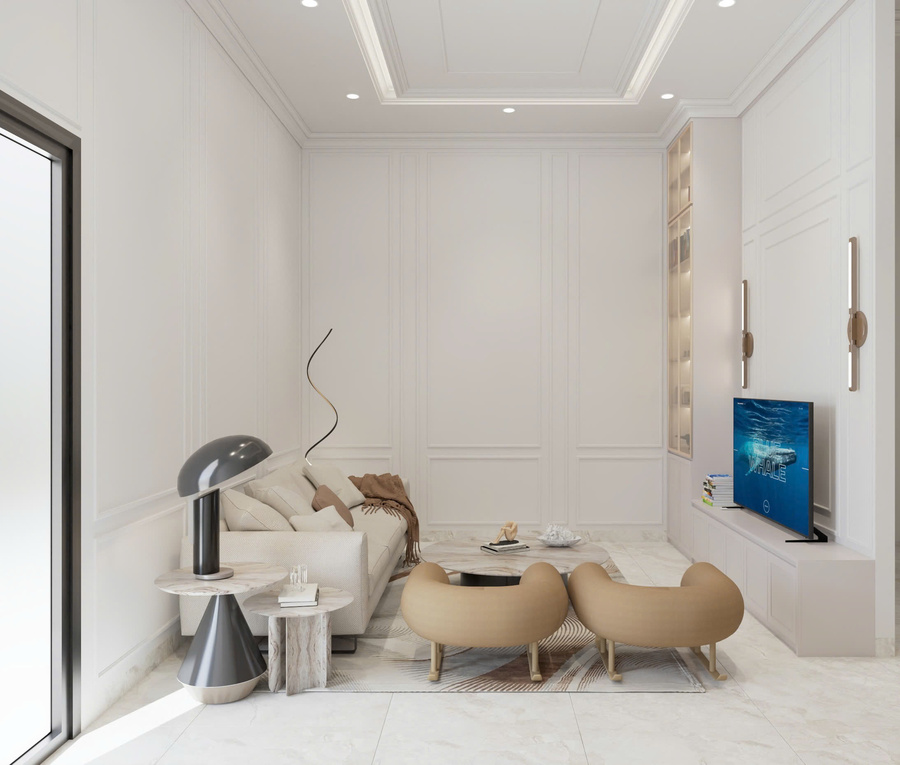 Mẫu nhà 4 tầng 9mx16m tân cổ điển NP4T-NX-8 39 Nội thất phòng khách - view 2