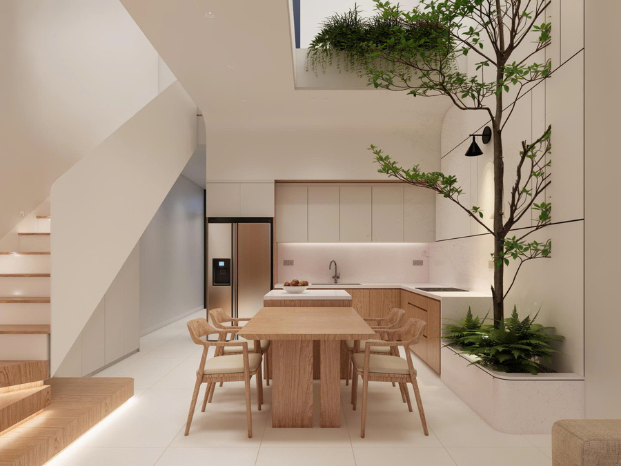 3D nội thất căn bếp - view 1