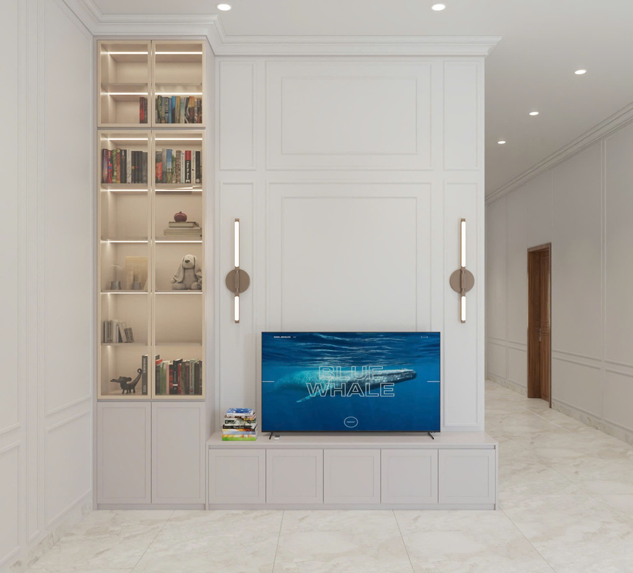 Mẫu nhà 4 tầng 9mx16m tân cổ điển NP4T-NX-8 40 Nội thất phòng khách - view 3