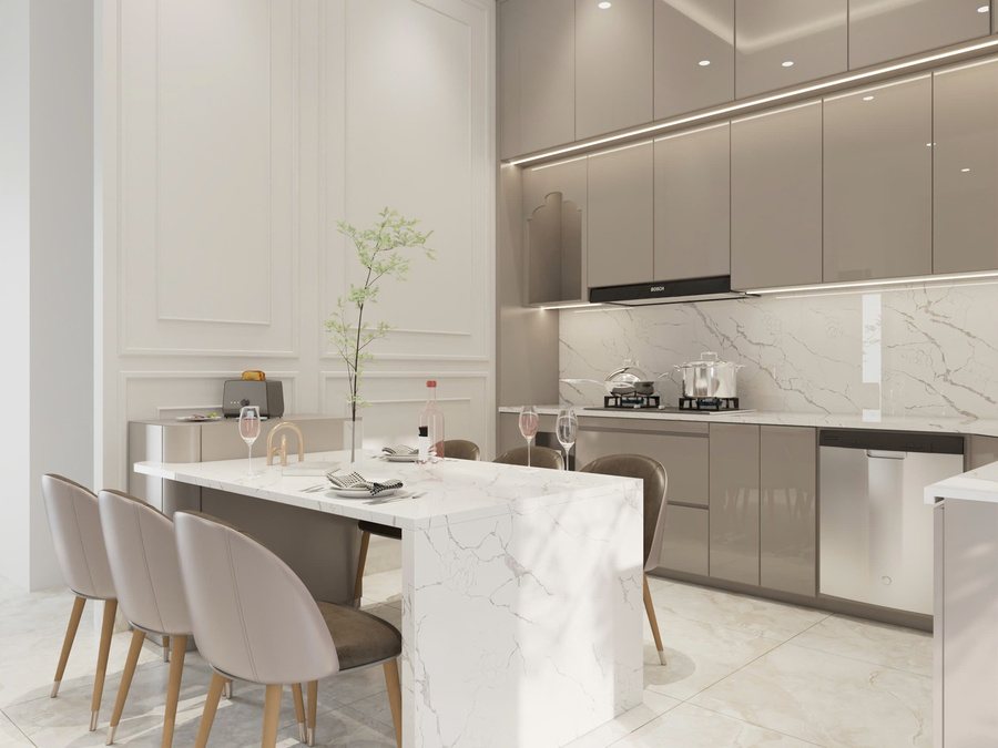 Mẫu nhà 4 tầng 9mx16m tân cổ điển NP4T-NX-8 41 Nội thất căn bếp - view 1