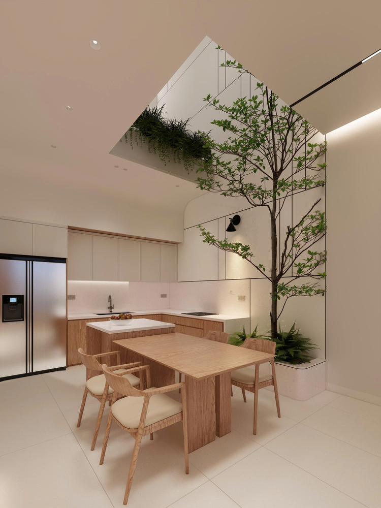 3D nội thất căn bếp - view 4