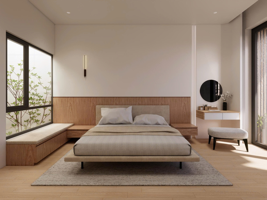 3D nội thất phòng ngủ Master - view 1