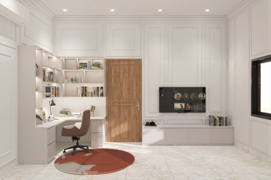 Mẫu nhà 4 tầng 9mx16m tân cổ điển NP4T-NX-8 44 Nội thất phòng ngủ master - view 1