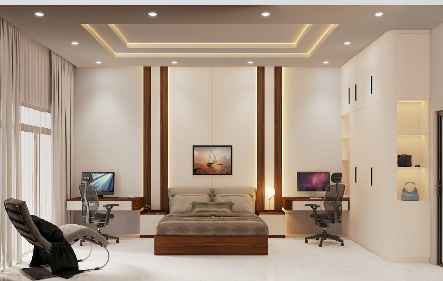 3D phòng ngủ master - view 1