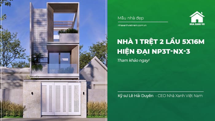 nha 1 tret 2 lau 5x16m hien dai
