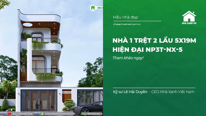 nha 1 tret 2 lau 5x19m hien dai